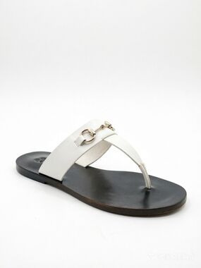 Gucci white Horsebit  sandals